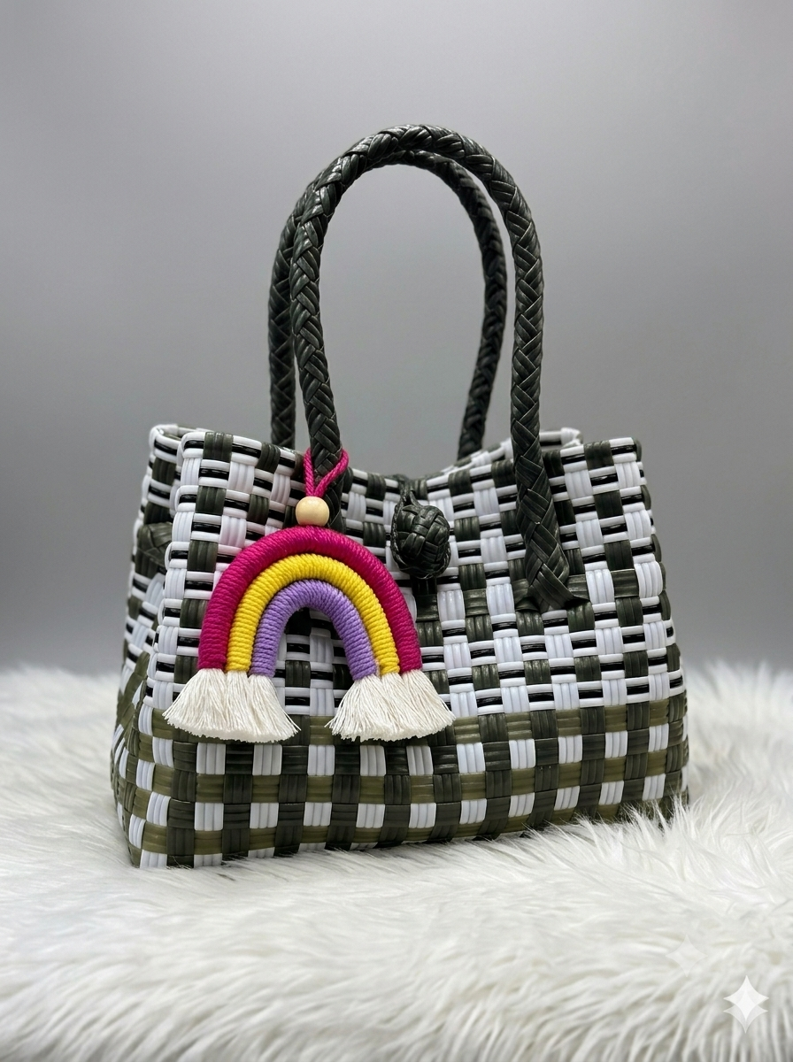 Tas Anyaman Biru Pastel Arsyila Tas Anyam